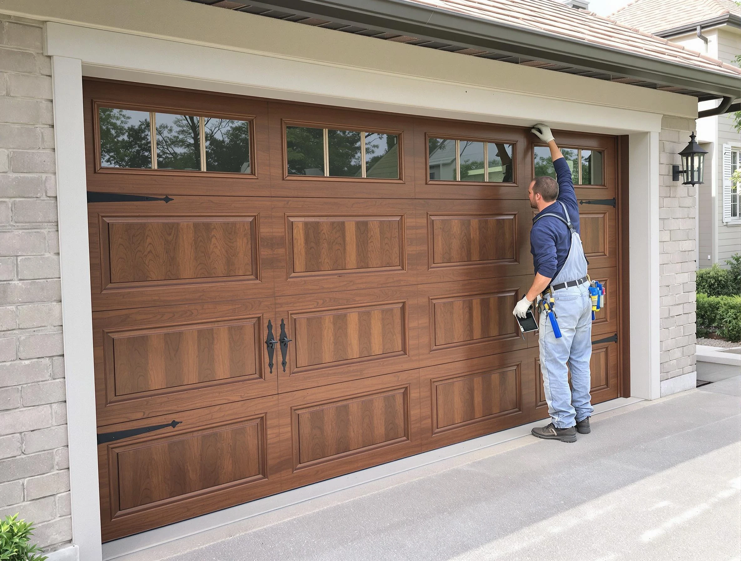 Custom garage door showcase by Lake Forest Garage Door Repair in Lake Forest